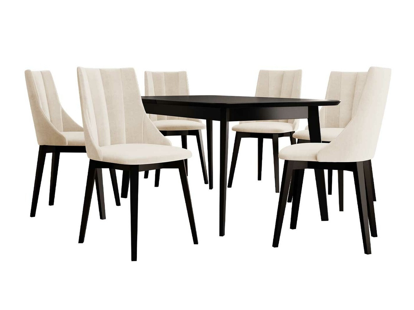Dining set Racine 139 (Black + Magic Velvet 2250)