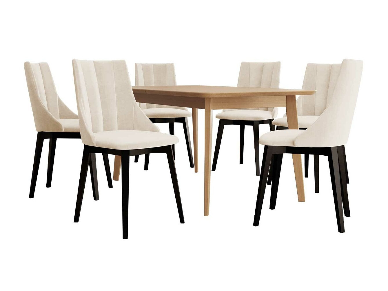 Dining set Racine 139 (Black + Magic Velvet 2250)