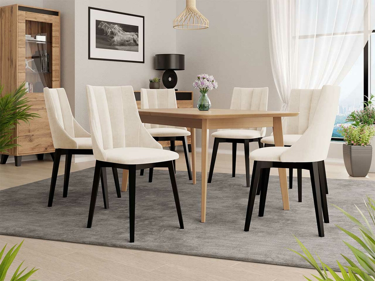 Dining set Racine 139 (Black + Magic Velvet 2250)