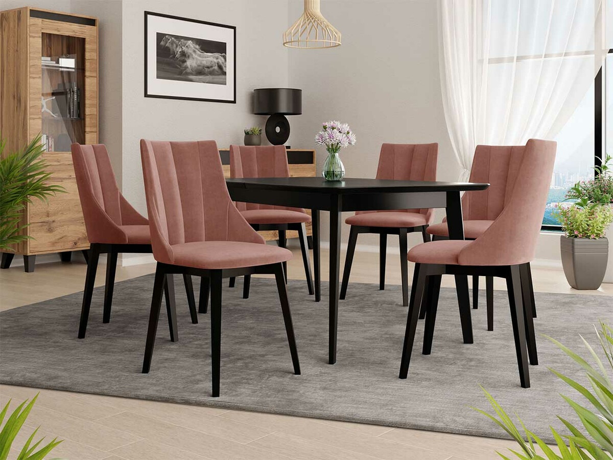 Dining set Racine 139 (Black + Magic Velvet 2258)