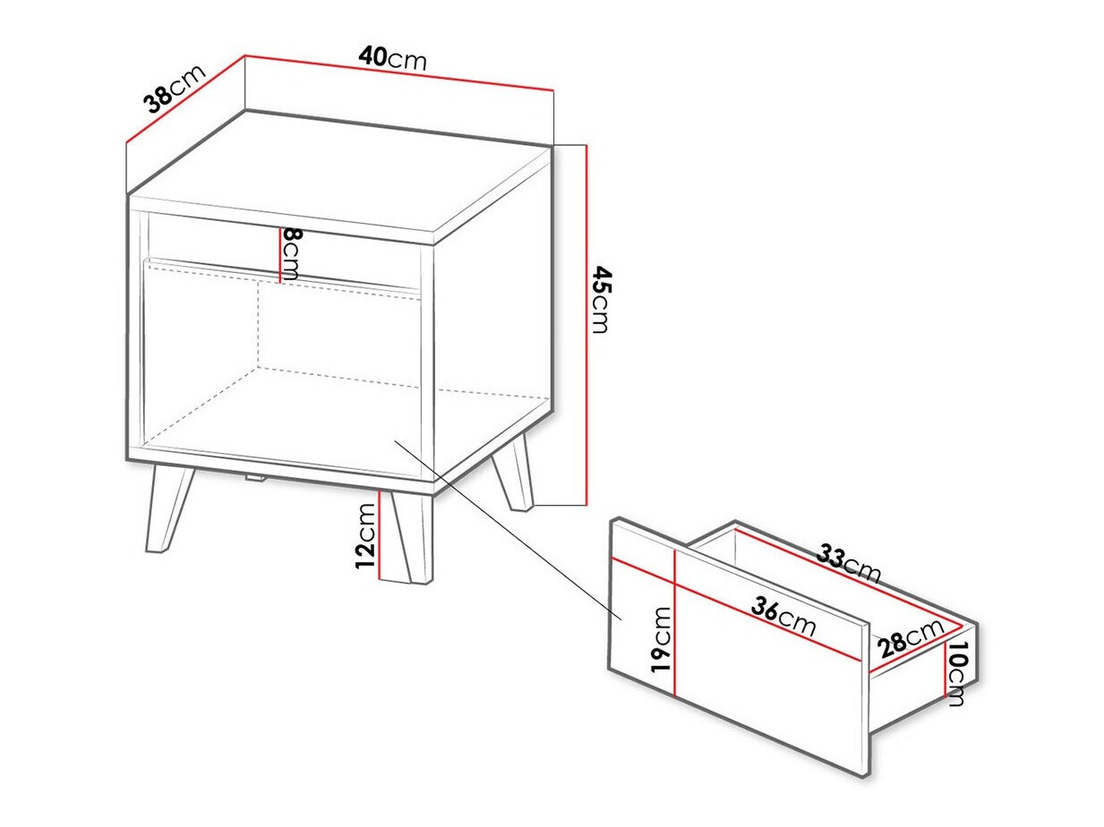 Set of bedside tables Munus