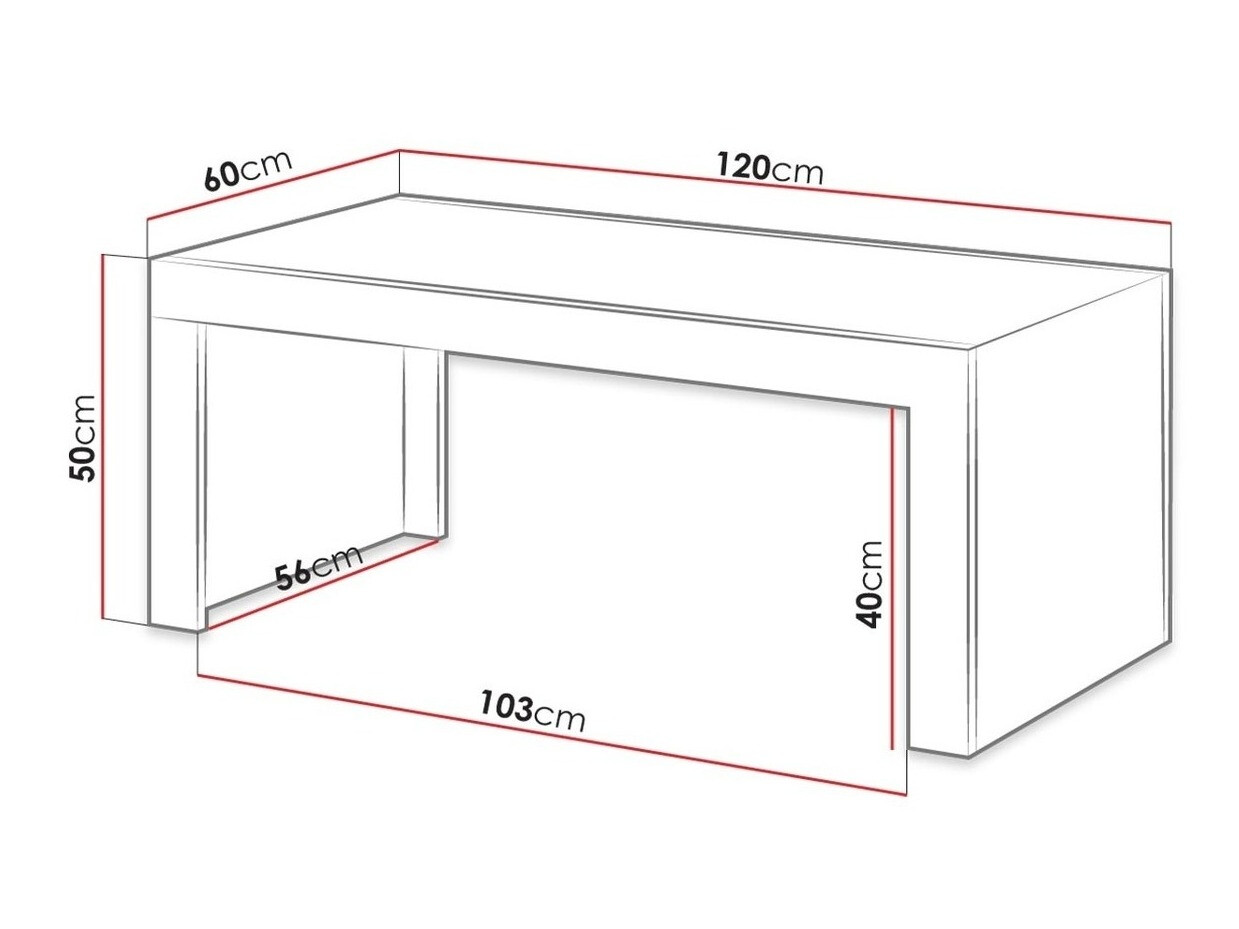 Coffee table Charlotte 146 (Wotan Oak + Anthracite)