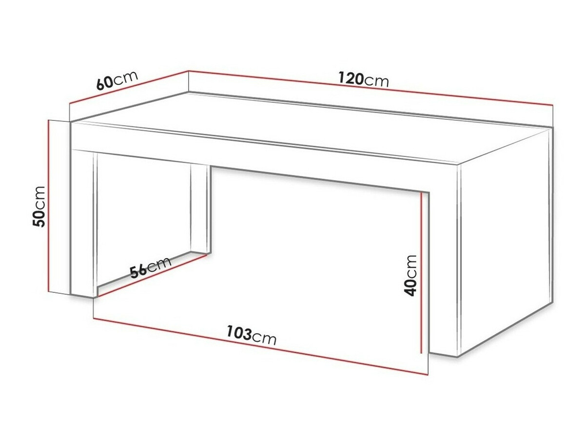 Coffee table Charlotte 146 (Wotan Oak + Black)