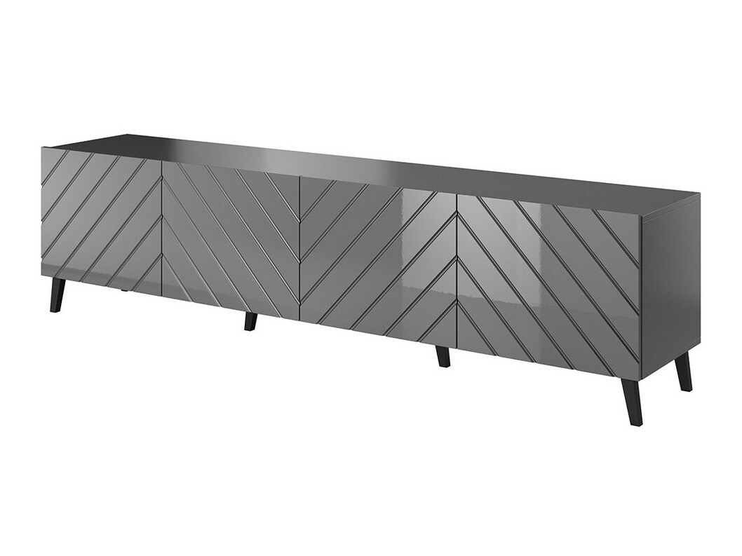 TV stand Charlotte 145 (Graphite + Glossy graphite)