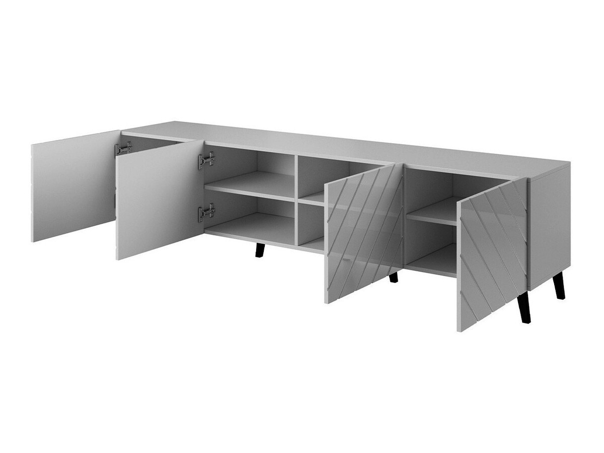 TV stand Charlotte 145 (Graphite + Glossy graphite)