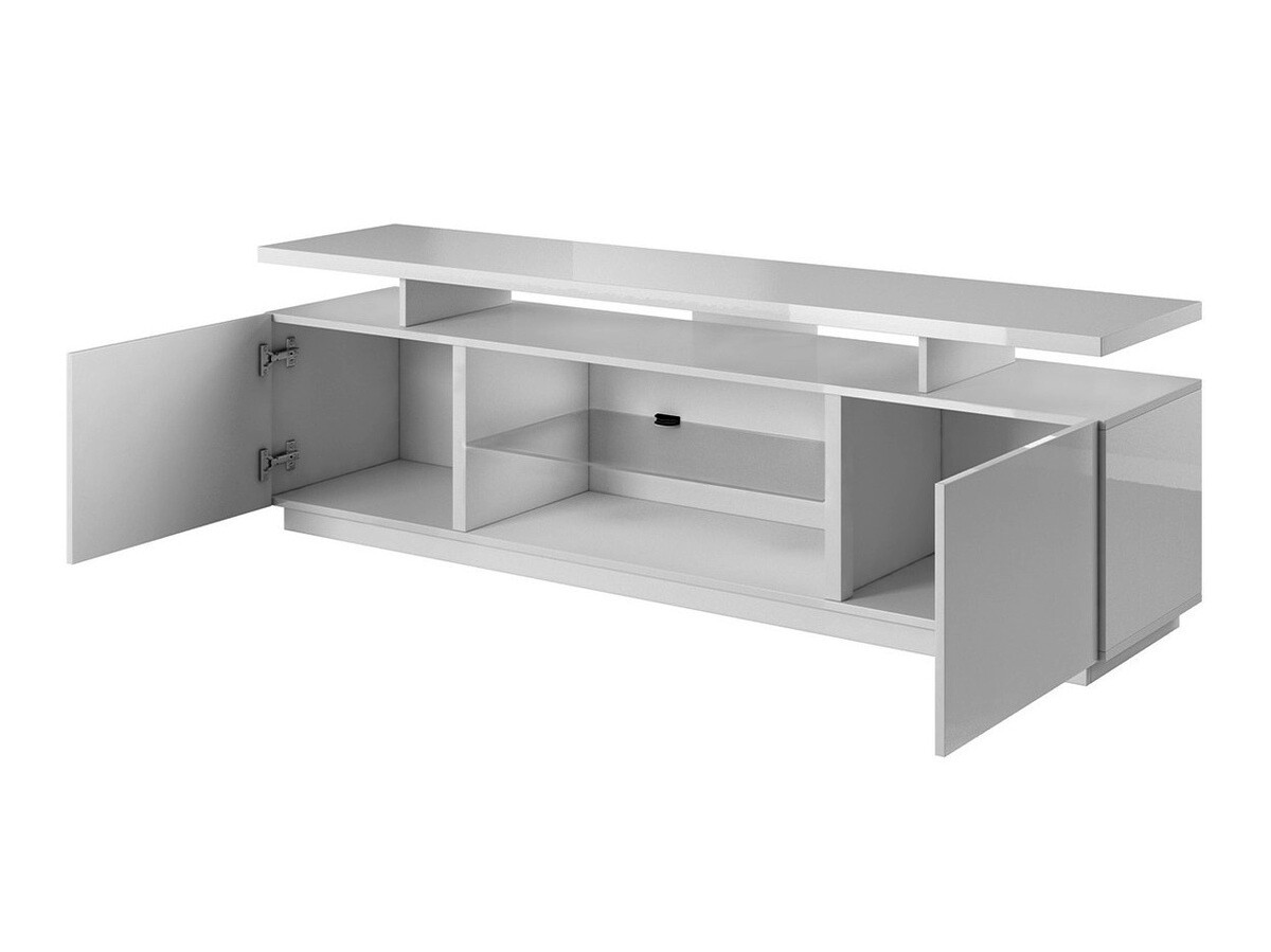 TV stand Figura (Black + Glossy black)