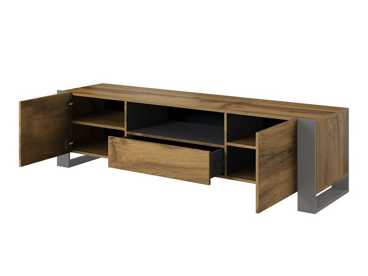 TV stand Socius (Wotan Oak + Anthracite)