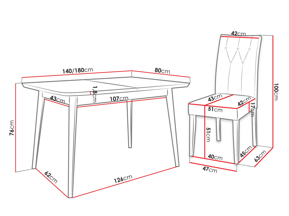 Dining set Racine 144
