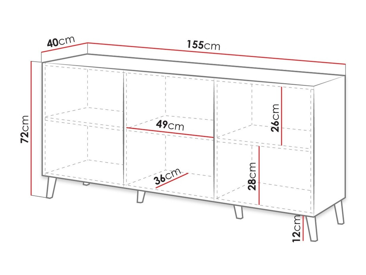 Sideboard Charlotte 140 (White)