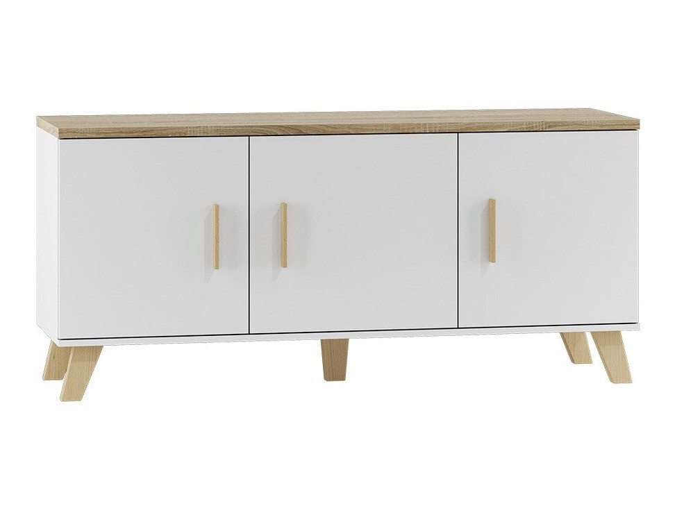 TV stand Larfloi 106 (White + Sonoma oak)