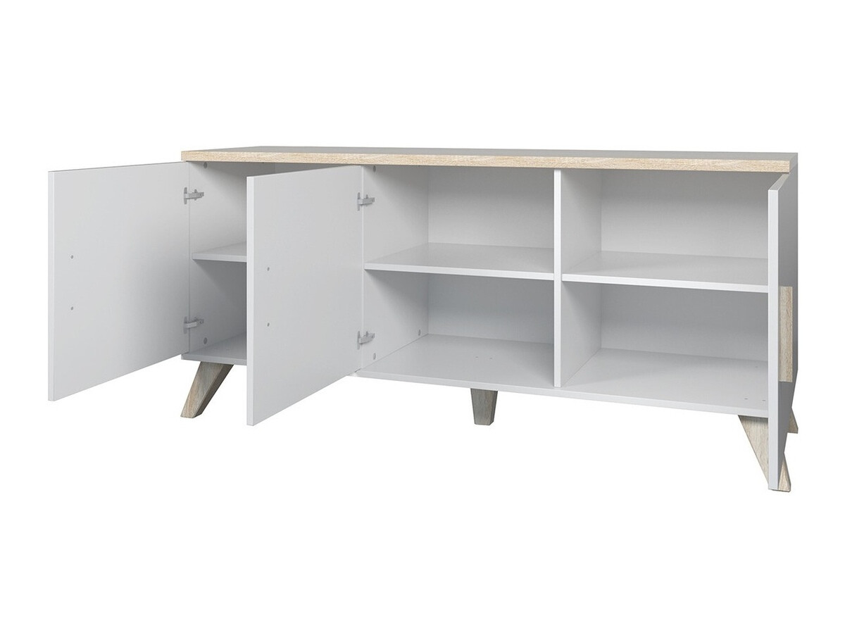 TV stand Larfloi 106 (White + Sonoma oak)