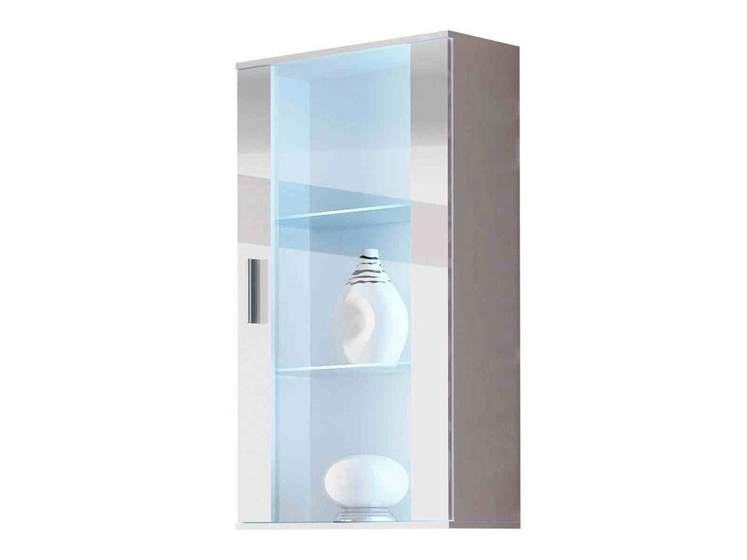Wall cabinet Tornola 103 (White + Glossy white)