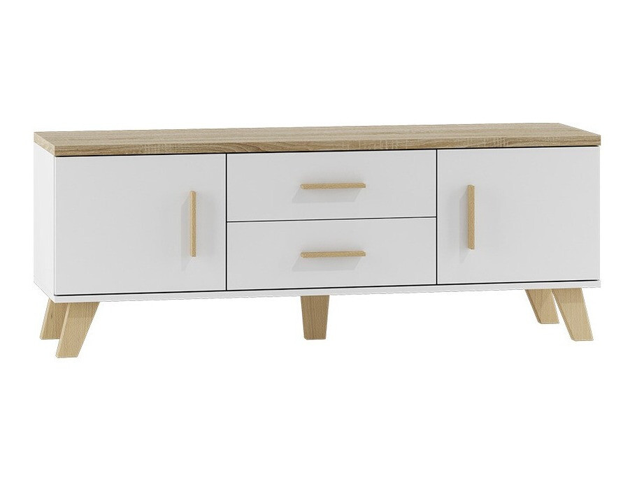 TV stand Larfloi 103 (White + Sonoma oak)