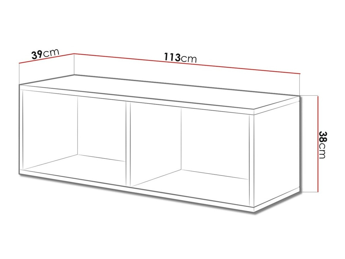 Wall shelf Corbele 101 (Black)