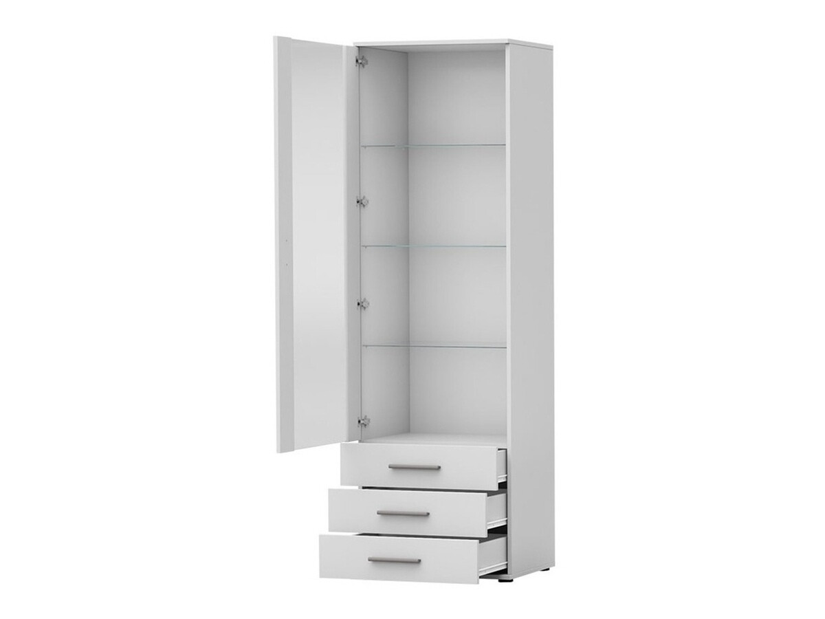 Bookcase Tornola 102 (Black + Glossy black)