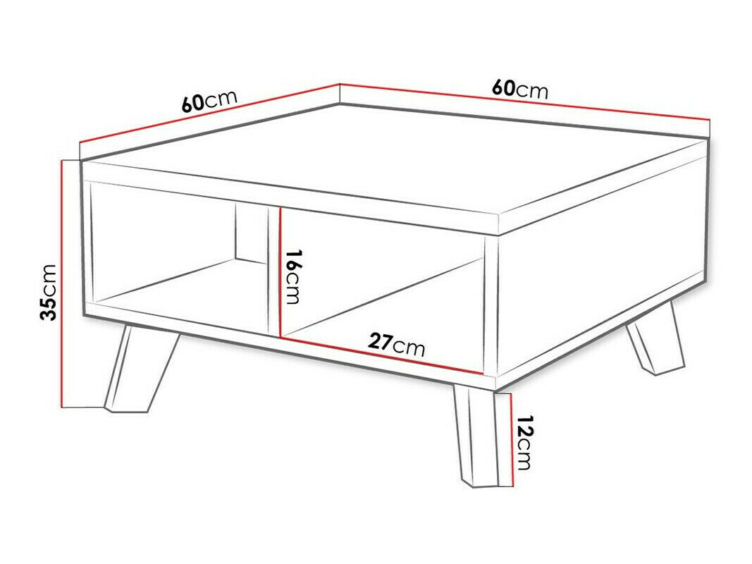 Coffee table Larfloi 100 (White + Sonoma oak)