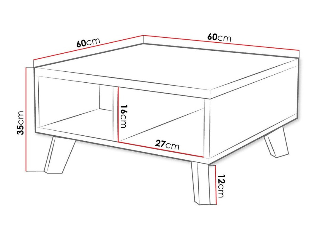 Coffee table Larfloi 100 (Wotan Oak + Black)