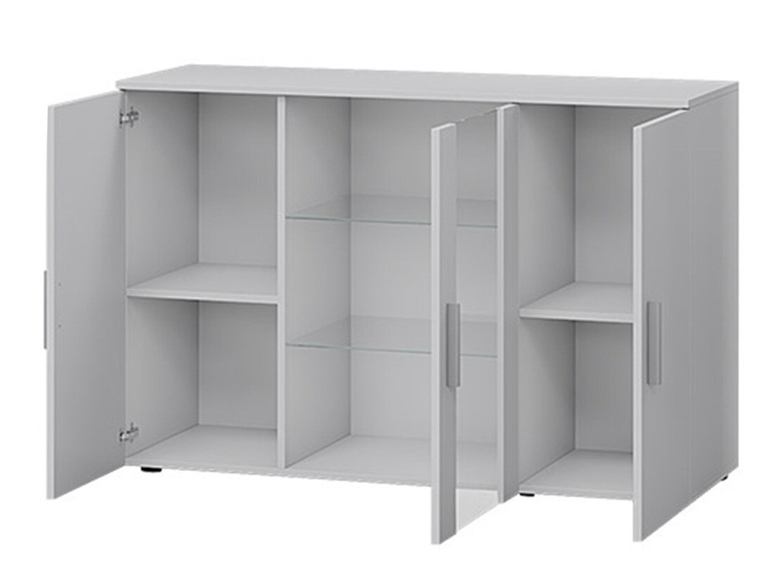 Sideboard Tornola 106 (White + Glossy white)