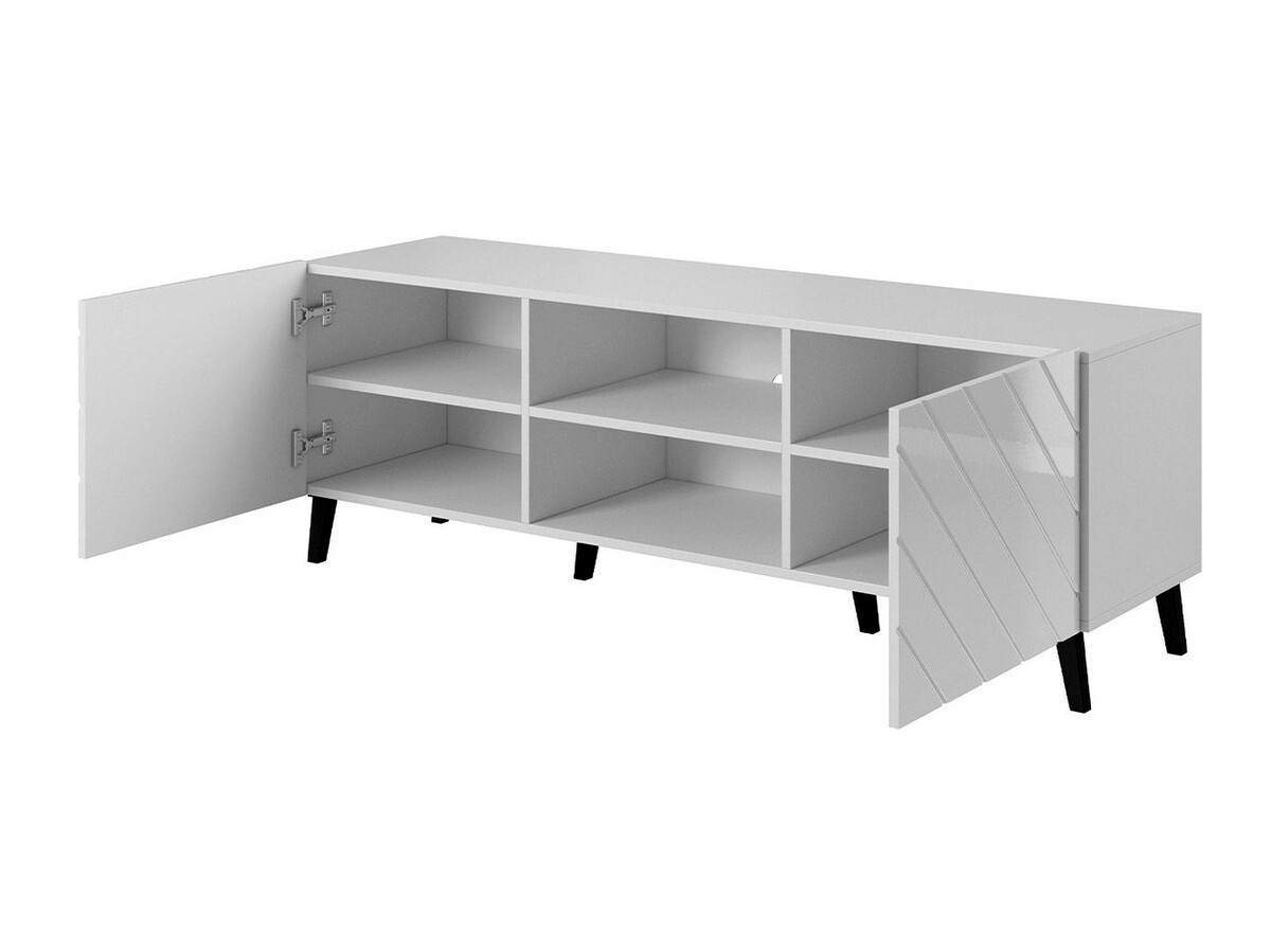 TV stand Charlotte 144 (Graphite + Glossy graphite)
