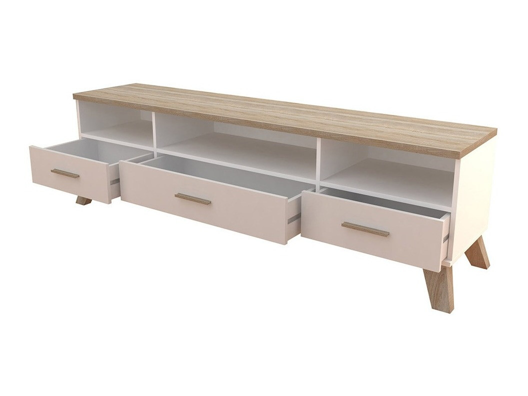TV stand Larfloi 109 (Wotan Oak + Black)