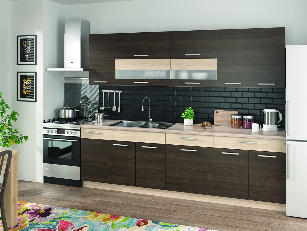 Modular cabinet with drawer and doors Mode Dark 109