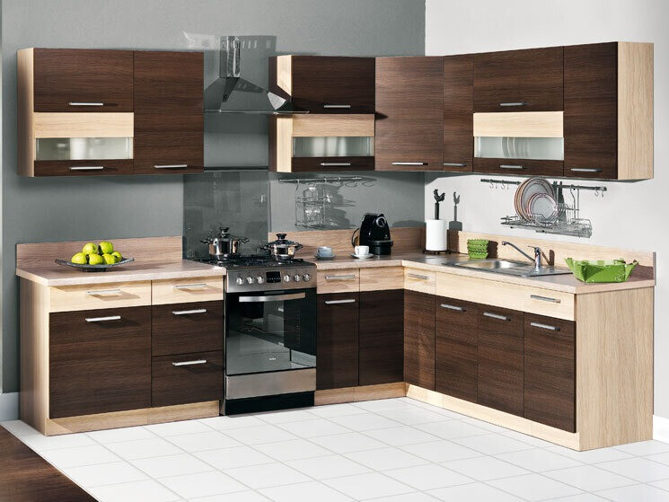 Modular cabinet with drawer and doors Mode Dark 110