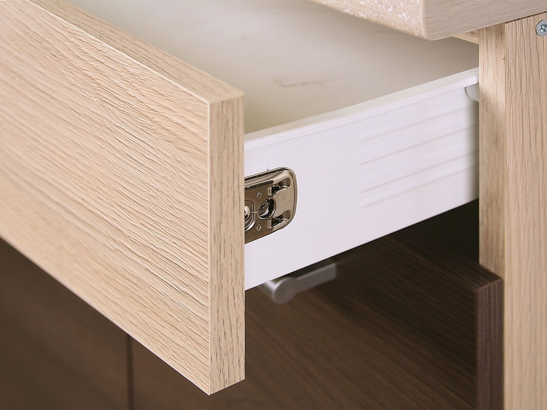 Modular cabinet with drawer and doors Mode White 109