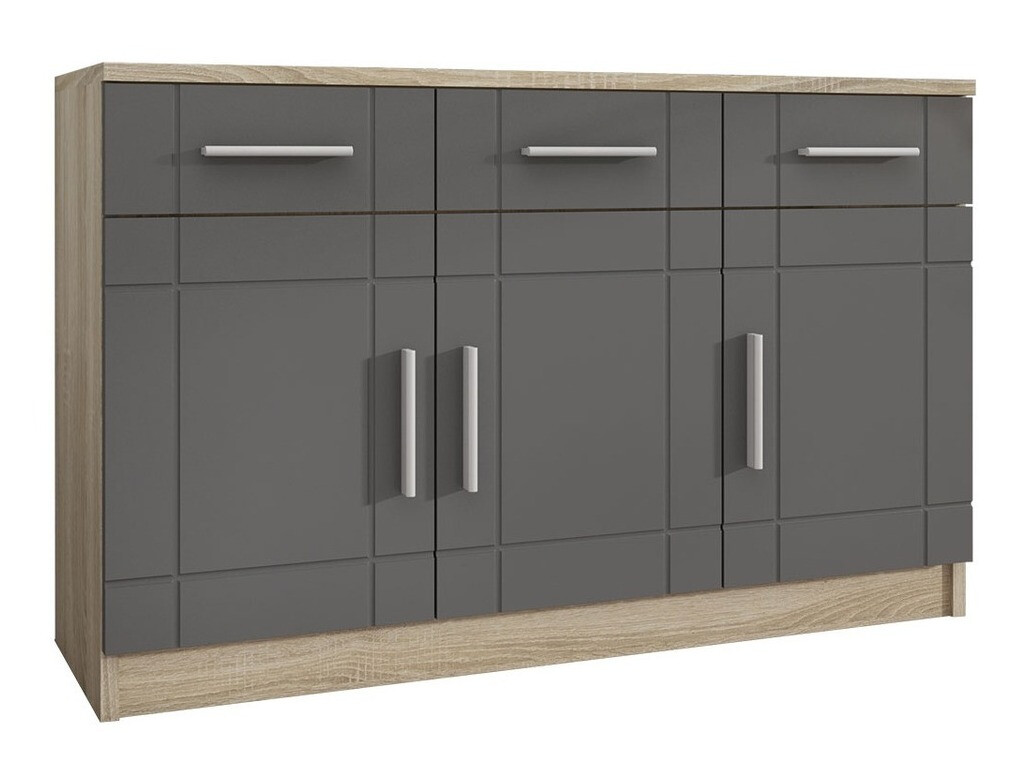 Chest of drawers Bacces I (Sonoma oak + Graphite)