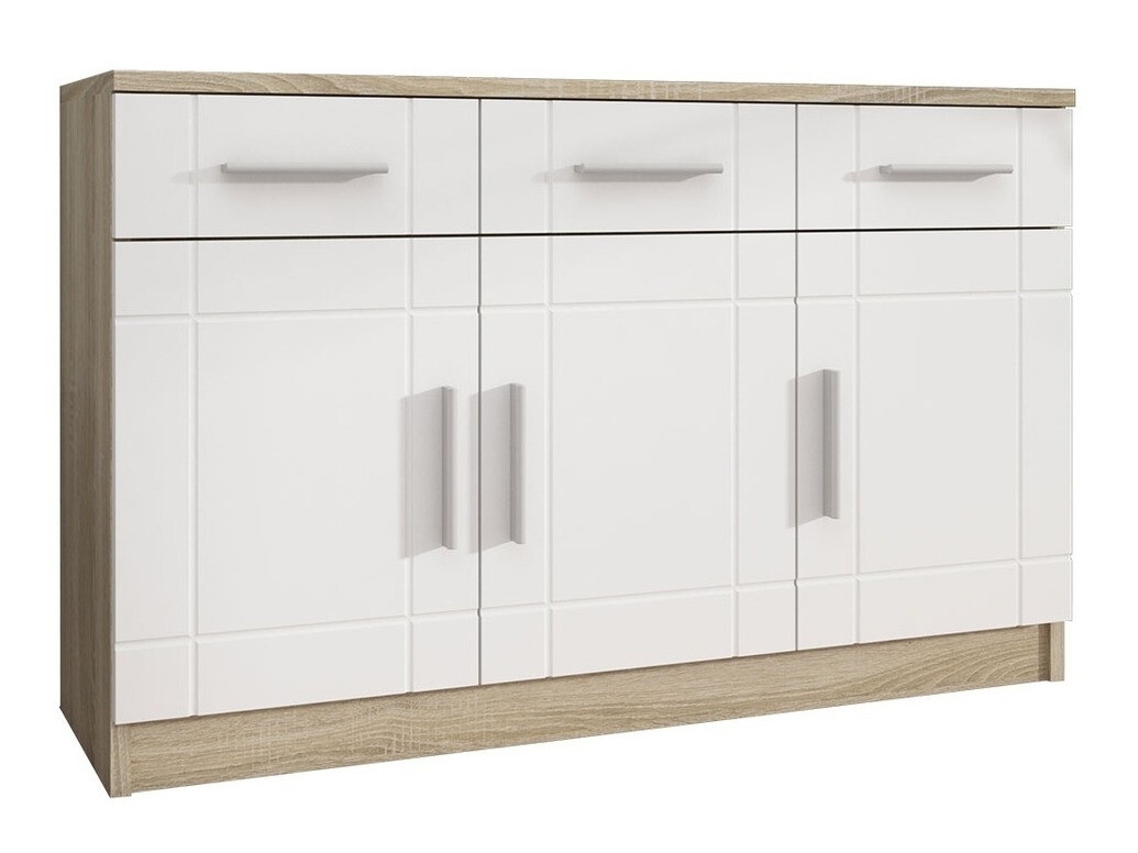 Chest of drawers Bacces I (Sonoma oak + White)