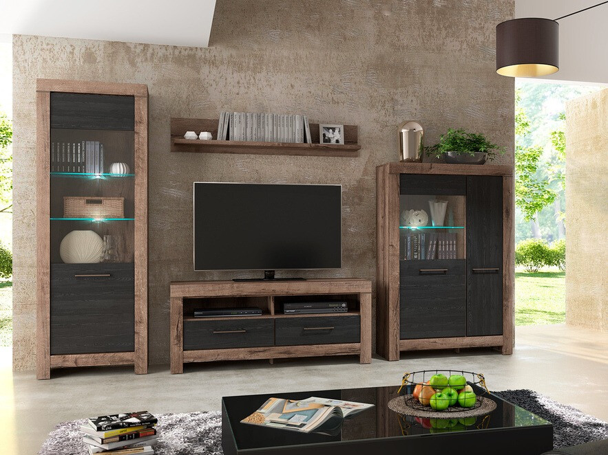 Bookcase Dunfelu 102 (Monastery oak + Black oak)