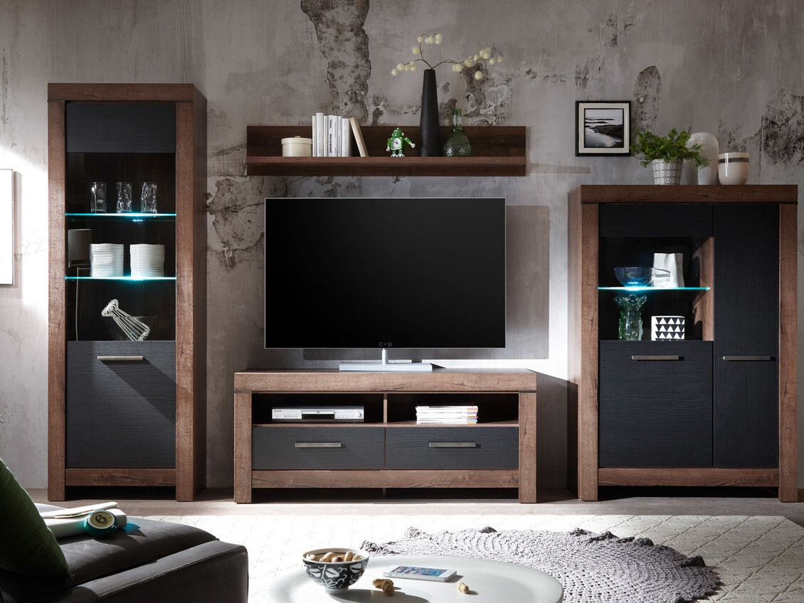 Bookcase Dunfelu 102 (Monastery oak + Black oak)