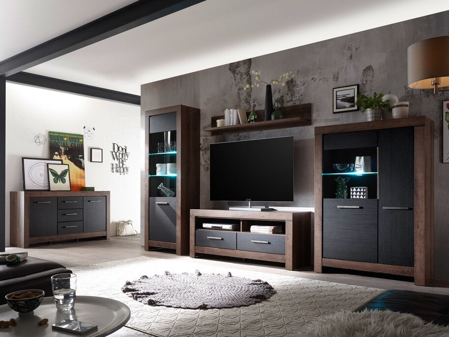 Bookcase Dunfelu 103 (Monastery oak + Black oak)