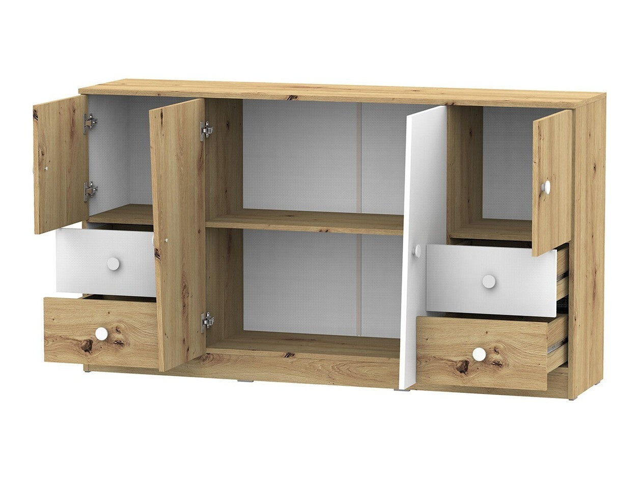Chest of drawers Almira 105 (Artisan oak + White)