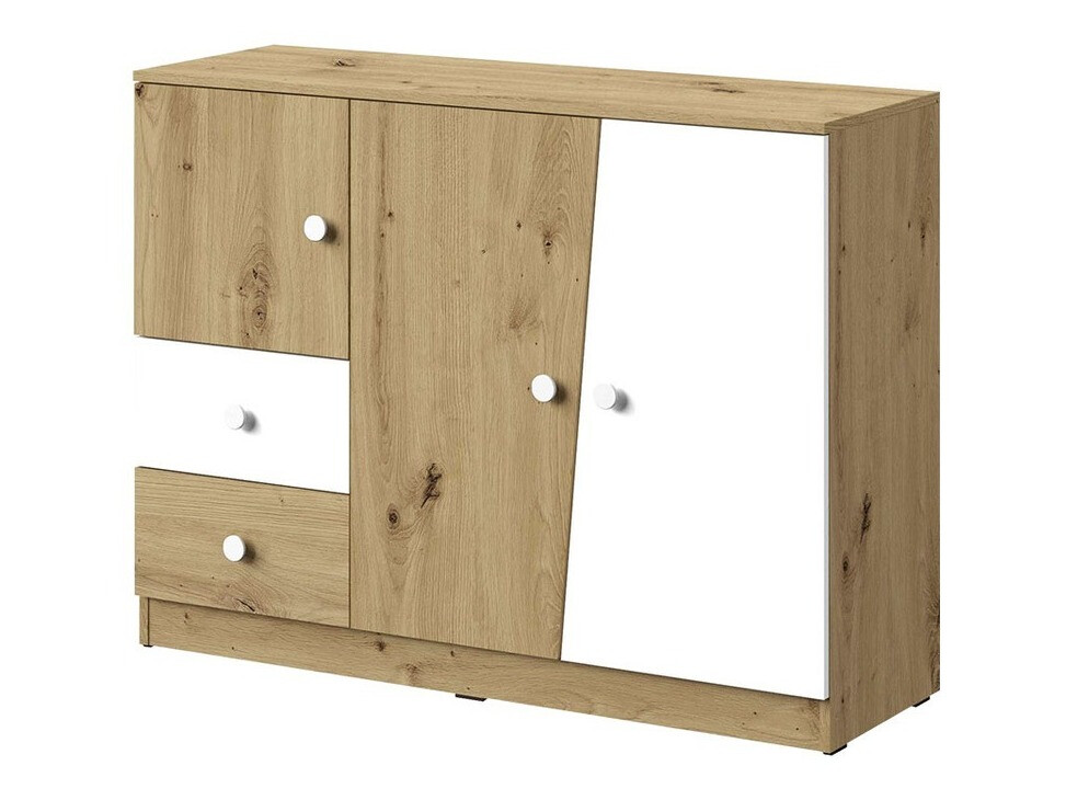 Chest of drawers Almira 106 (Artisan oak + White)