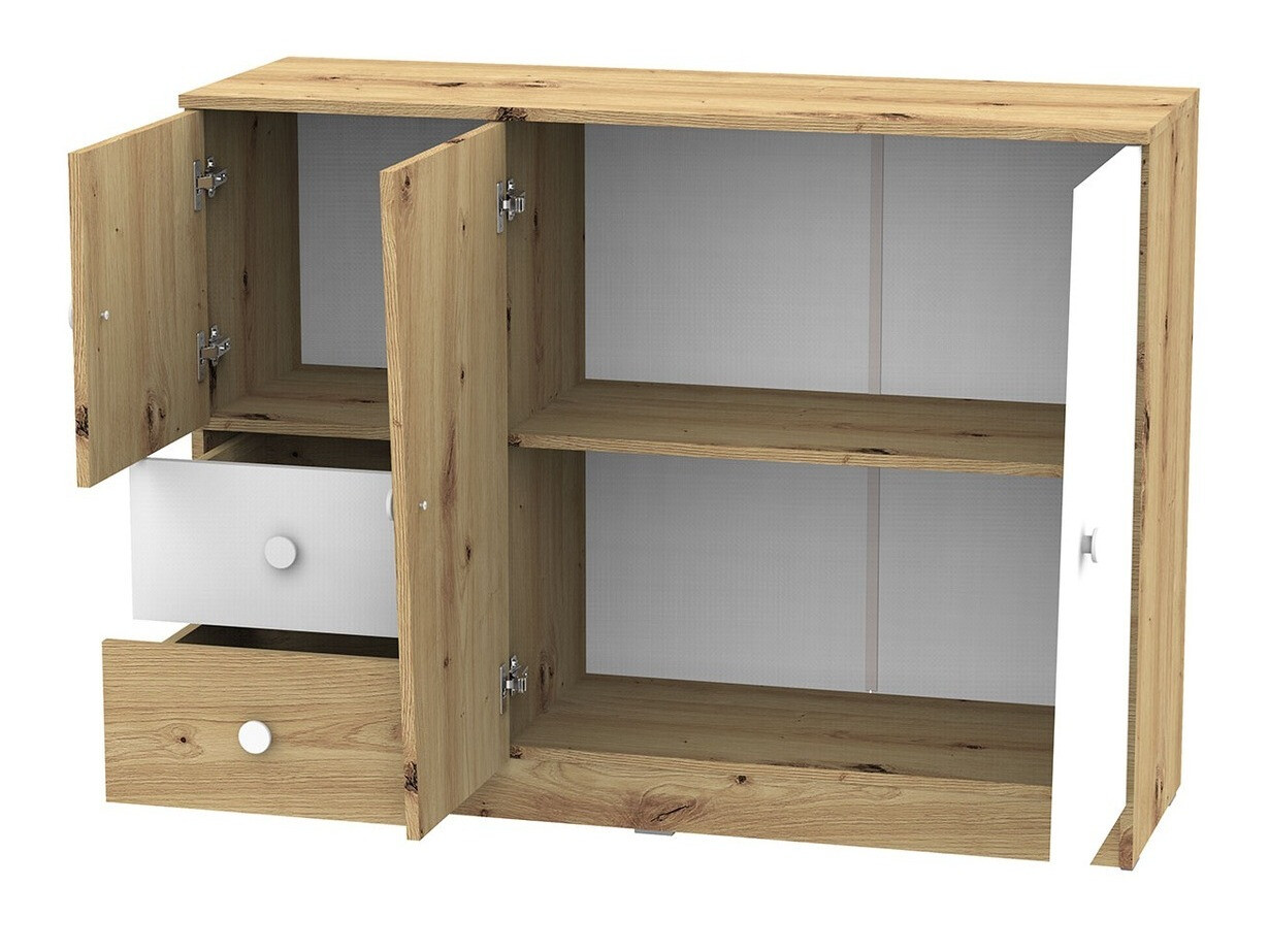 Chest of drawers Almira 106 (Artisan oak + White)