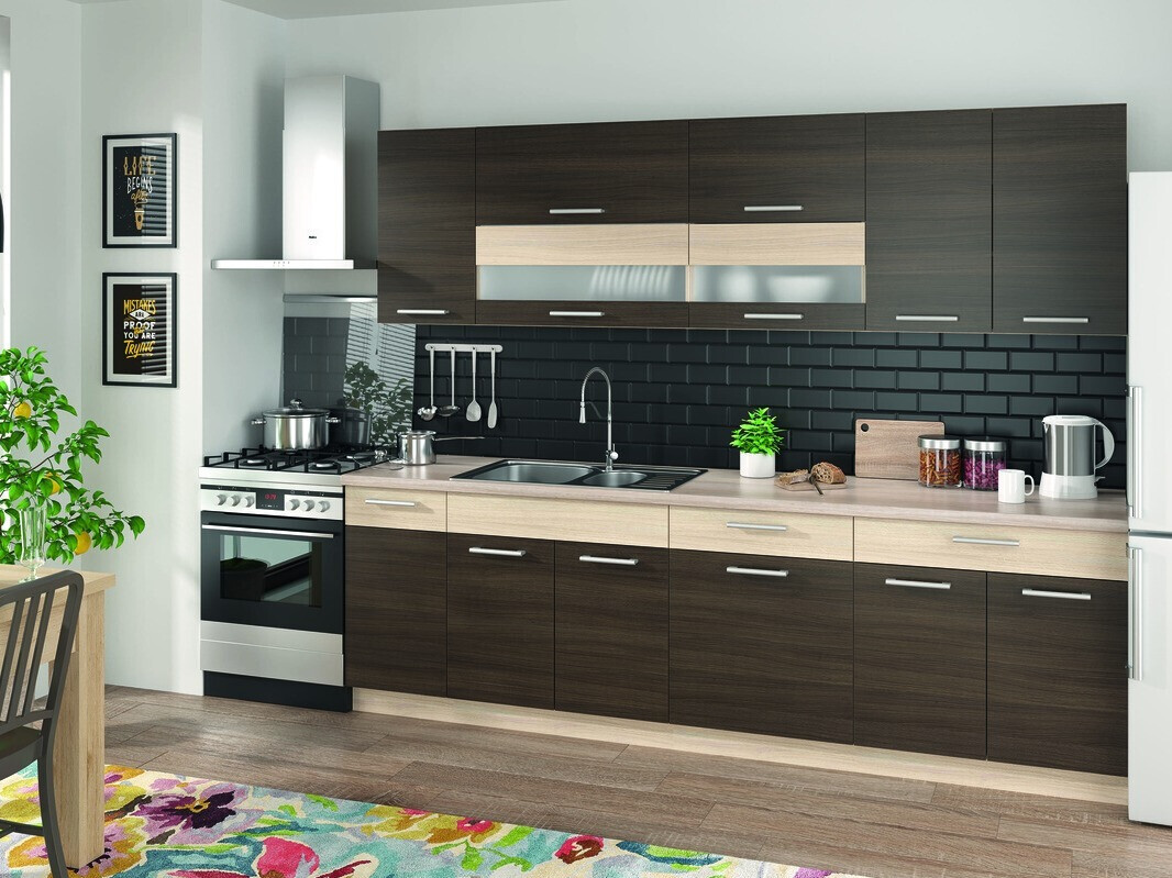 Modular cabinet with drawer and doors Mode Dark 113