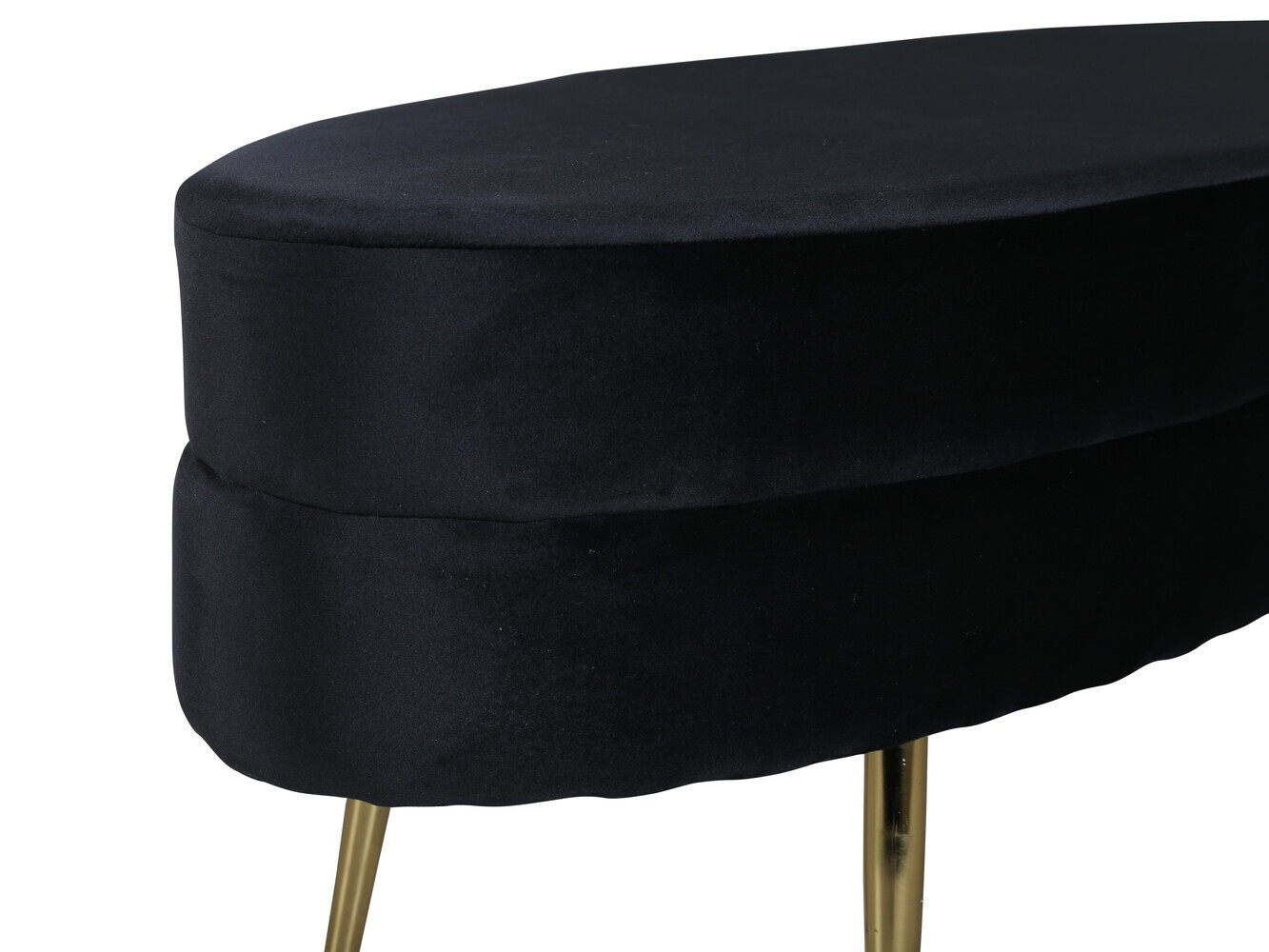Upholstered bench Dallas 2920 (Black + Brass)