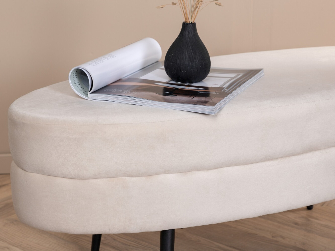 Upholstered bench Dallas 2920 (Cream + Black)