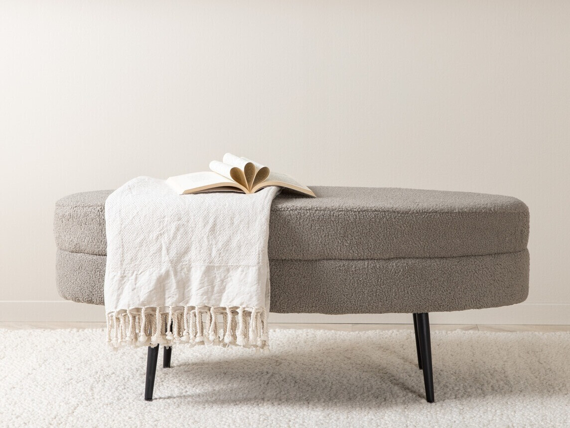 Upholstered bench Dallas 2920 (Dark grey + Black)
