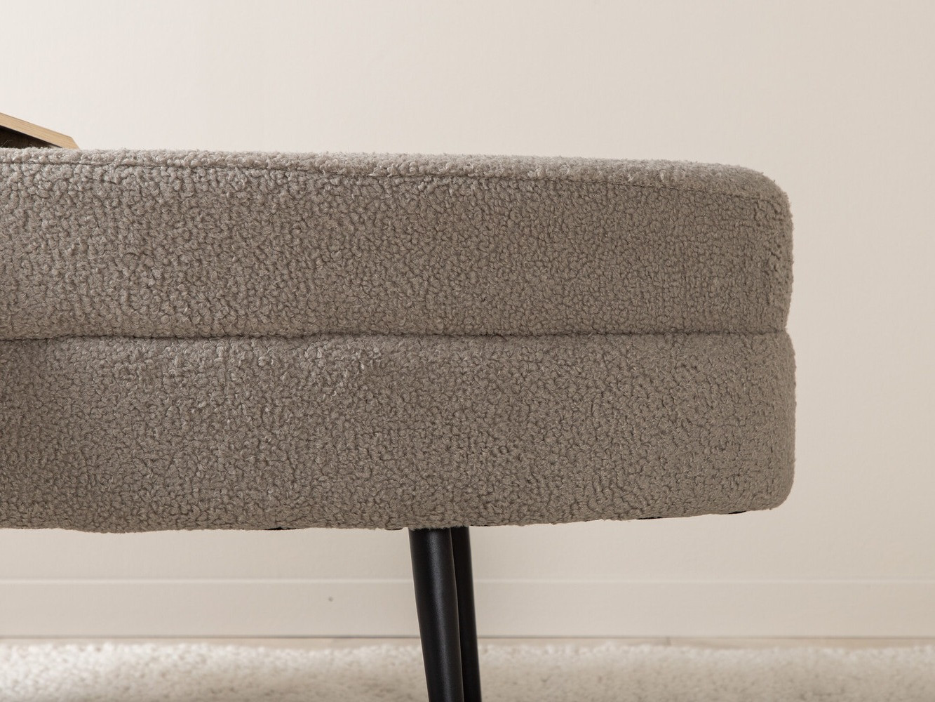 Upholstered bench Dallas 2920 (Dark grey + Black)