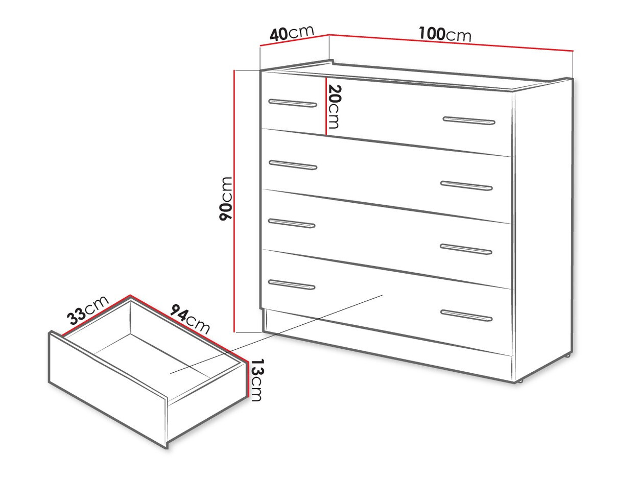 Chest of drawers Livsori 107