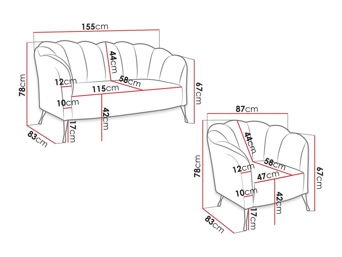 Upholstered furniture set Providence 152 (Eureka 2127)