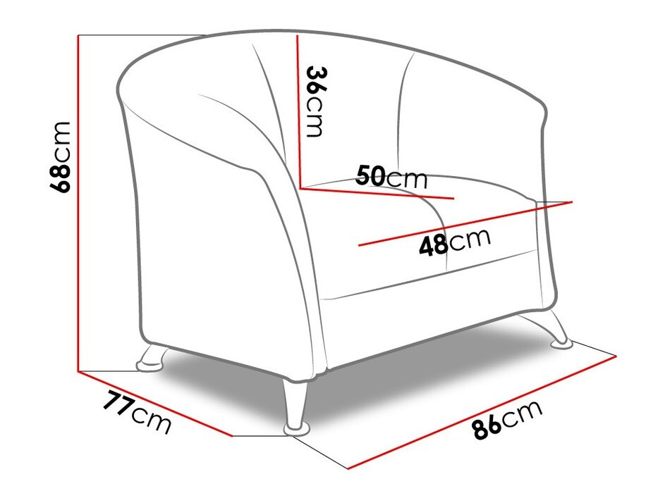 Armchair Velum (Soft 010)