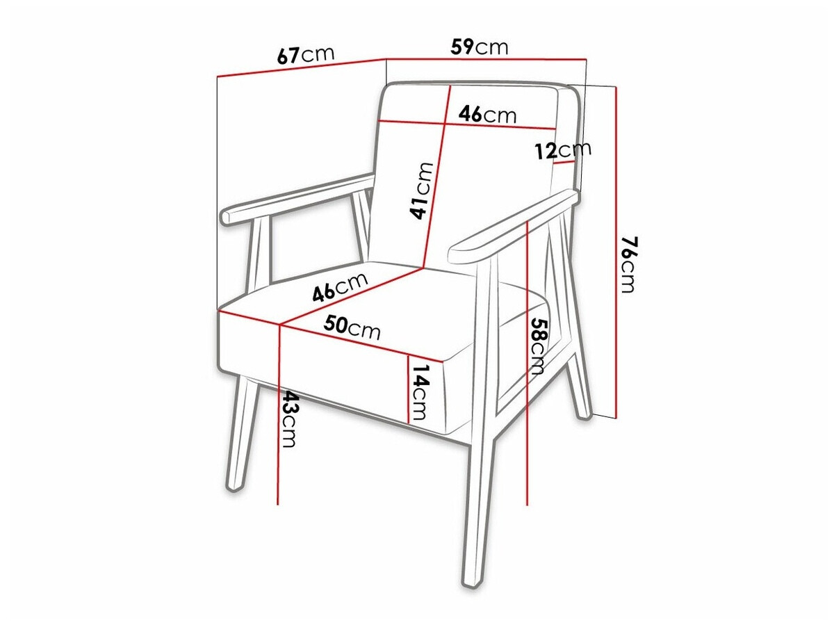 Armchair Clovis 100 (Magic Velvet 2216)