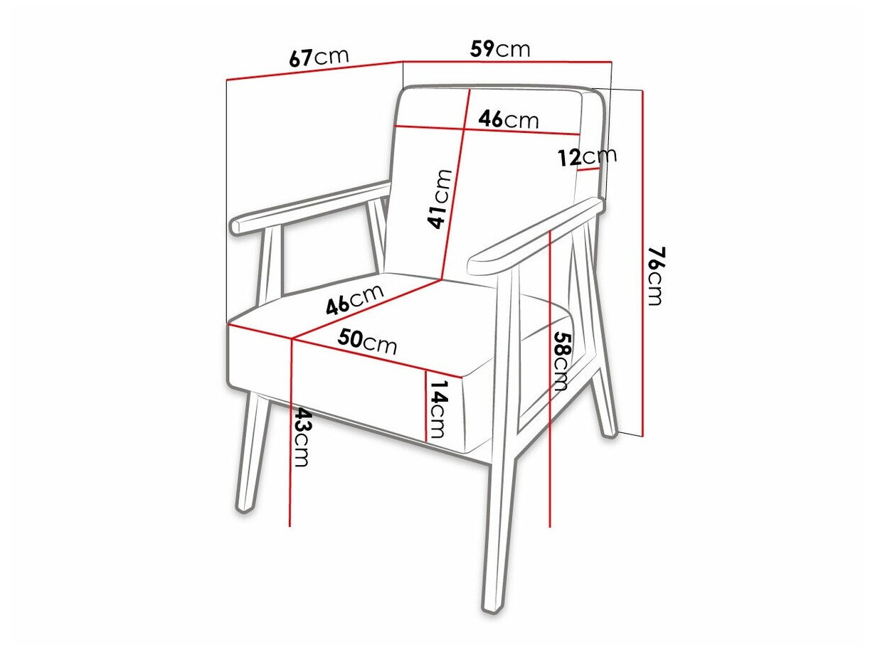 Armchair Clovis 100 (Magic Velvet 2217)