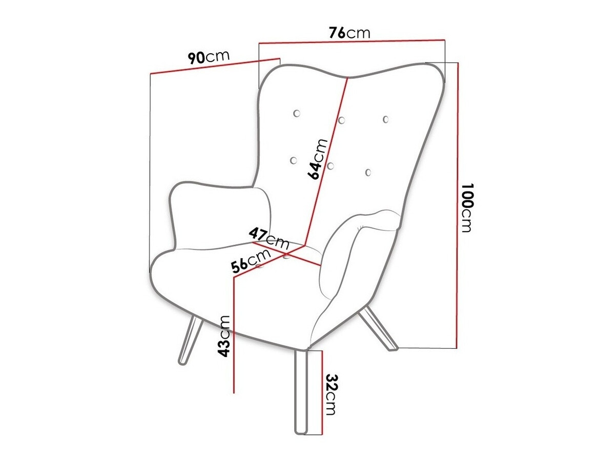 Armchair Clovis 102 (Magic Velvet 2222)