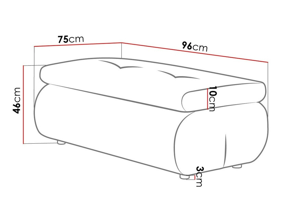 Upholstered bench Temple 115