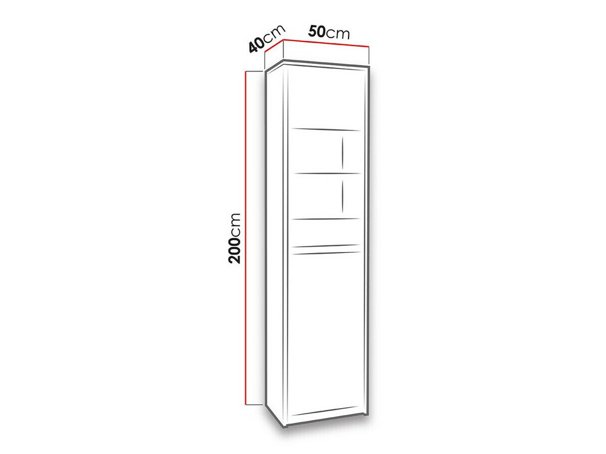 Bookcase Fivelbo 113 (Monastery oak + Glossy black)