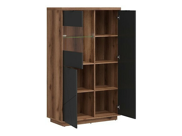 Living room set Fivale 111 (Dark Delano oak + Matte black)