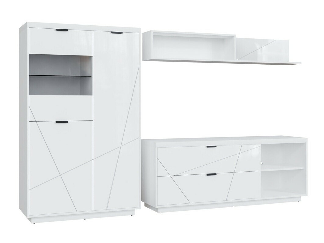 Living room set Fivale 111 (Glossy white + White)